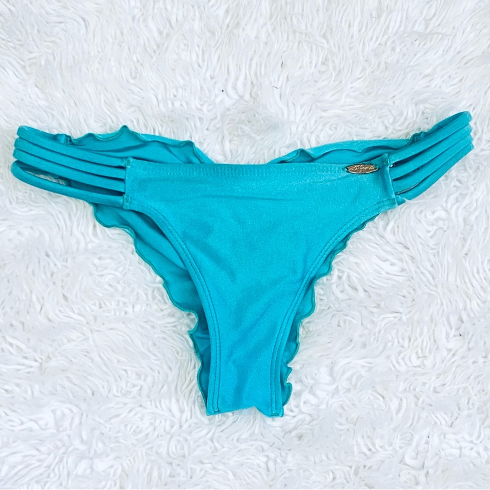 Luli Fama Aqua Strappy Scrunch Butt Bikini Bottom